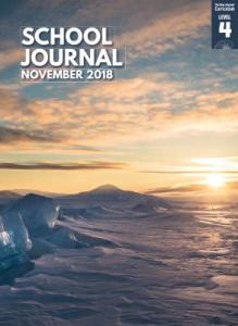 Sunset over ice in Antarctica. 