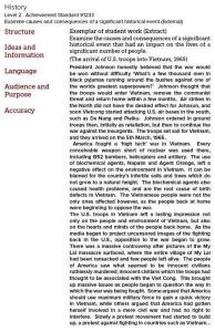 Student exemplar for History, level 2, Achievement Standard 91233: Examine causes and consequences of a significant historical event (External)